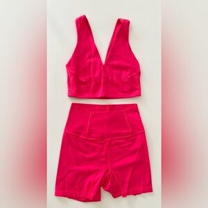 NWOT FP Movement by Free People Movement Never Better Set XS Electric Sunset
